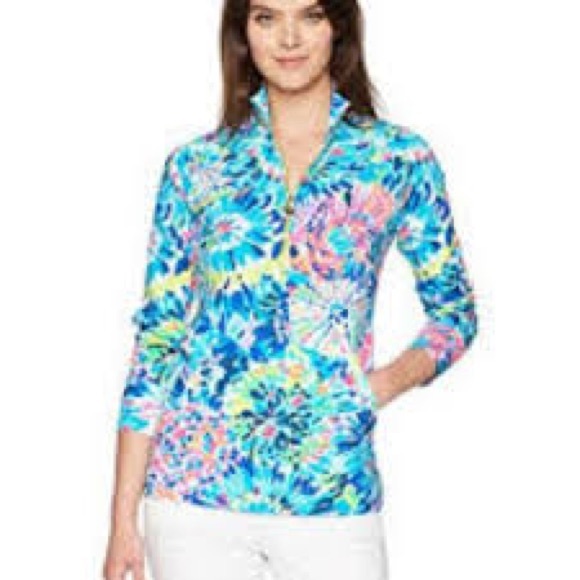 Lilly Pulitzer Skipper Popover Top in Multi Dive In Sz XS - Picture 1 of 11